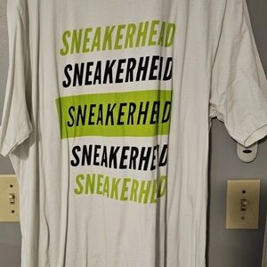 Stylish White and Green Sneakerhead Tee